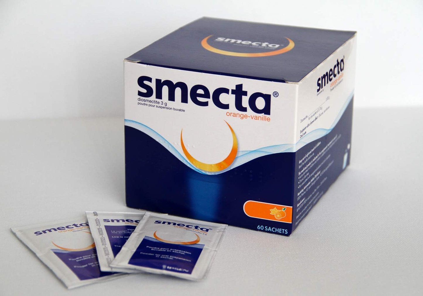 Original Smecta 3g – 60 Sachets | Natural Diarrhea Relief (French Pharmacy)