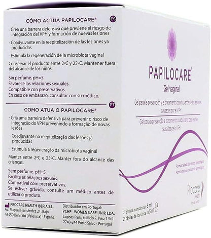 Global Ion Papilocare Vaginal Gel | 21 Unidoses x 5ml